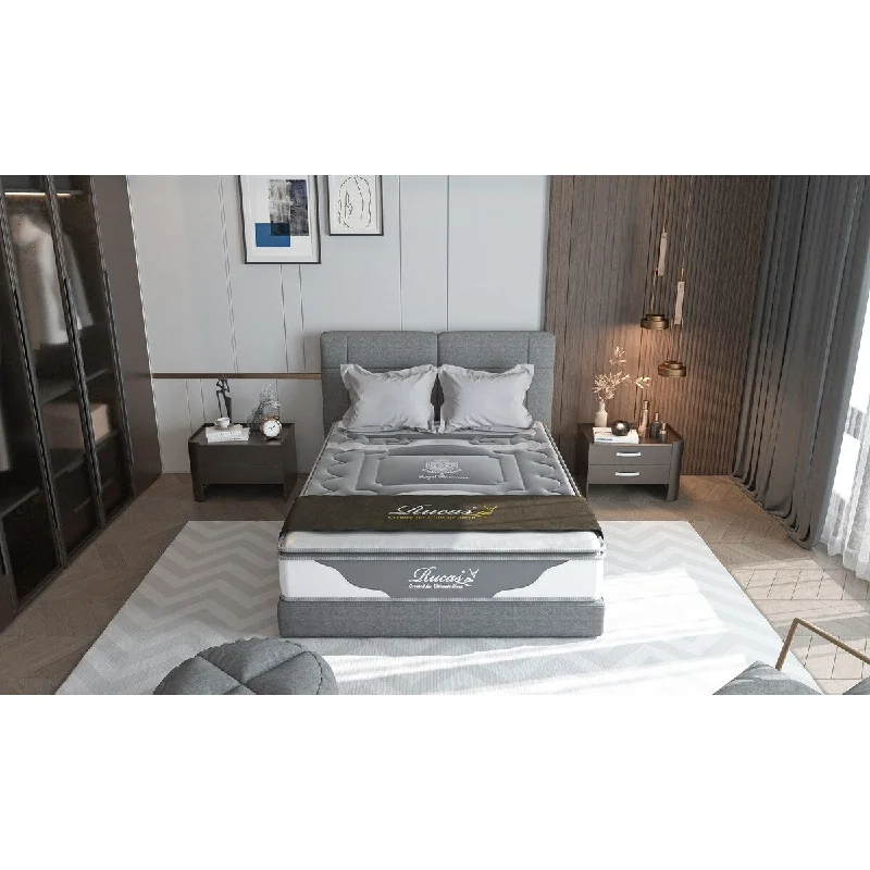 12in High Silver Innerspring Pillow top Mattress.