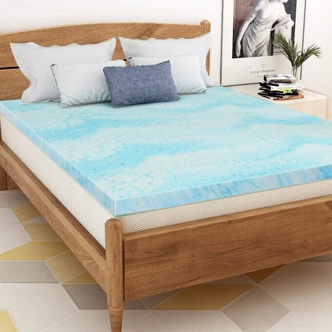 3 inch thin Memory Foam Mattress Smooth blue