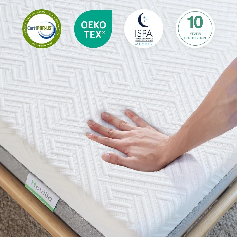 8-Inch Gel Memory Foam Queen Size Mattress for Pressure Relief, Enhanced Support & Plush Comfort, Queen Mattress in a Box