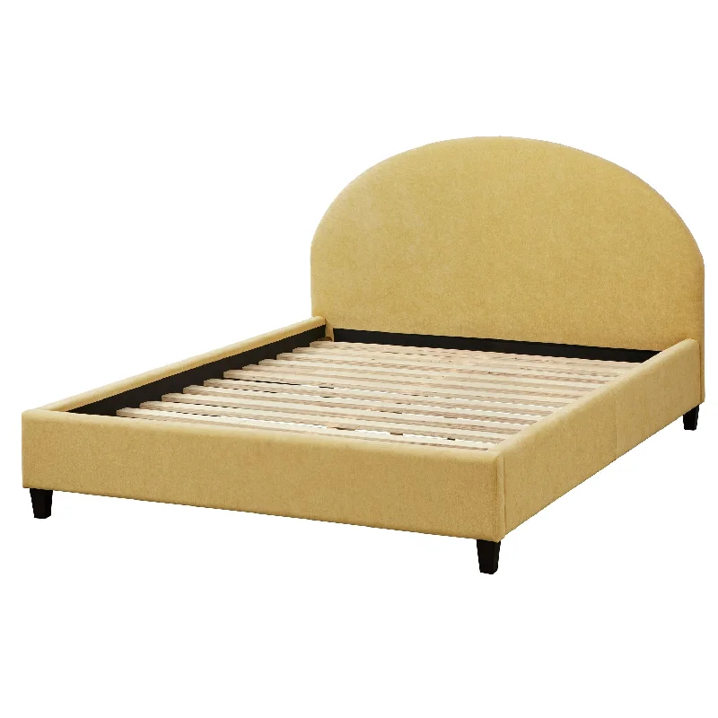 angelo:HOME Ava Mid-Century Upholstered Queen Platfom Bed