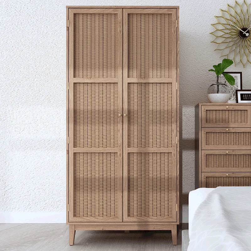 Bordeaux Oak Finish 2 Doors Wardrobe