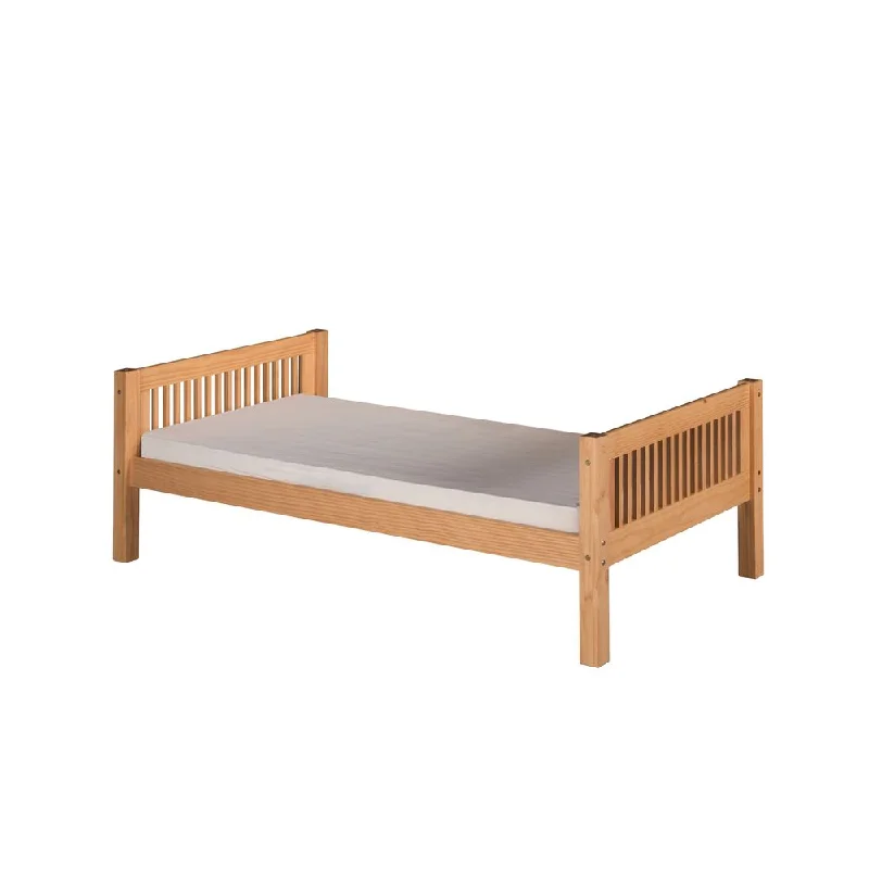 Camaflexi Twin-size Natural Finish Platform Bed with Mission Headboard