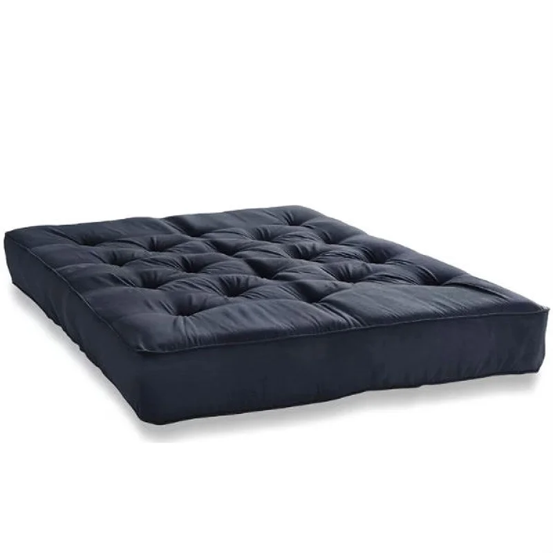 Daily Boutik Queen size 6-inch Thick Innerspring Futon Mattress in Midnight Blue