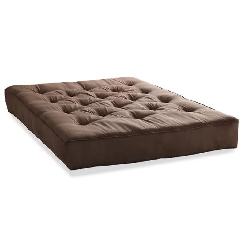 Daily Boutik Queen size 6-inch Thick Spring Futon Mattress in Chocolate Brown