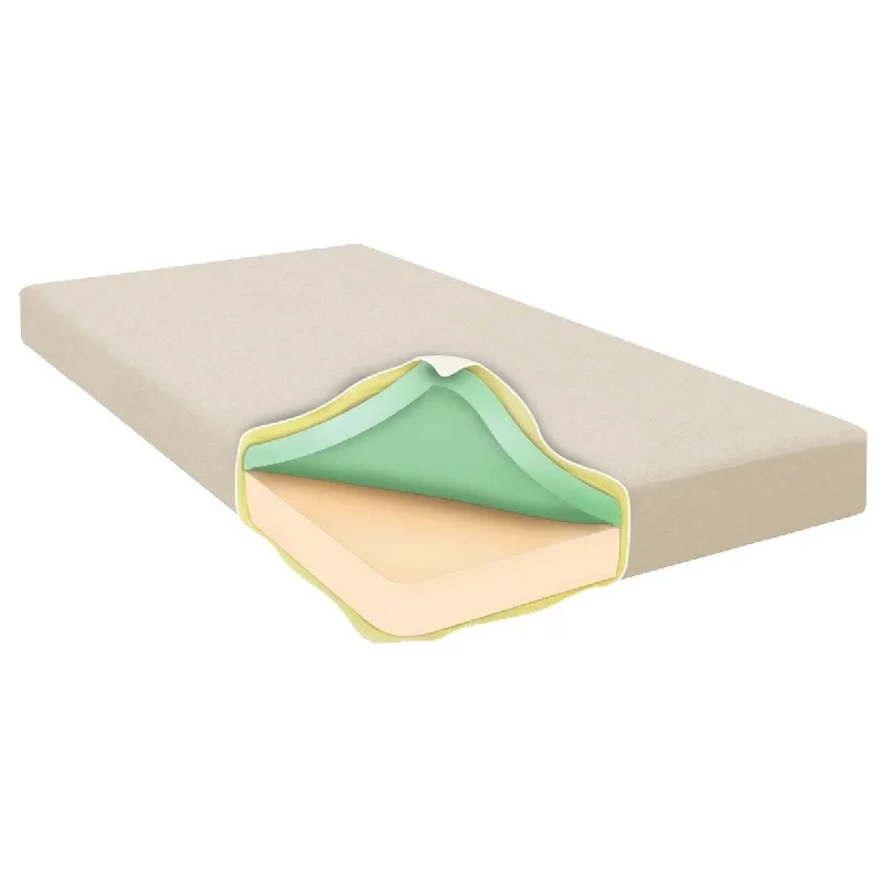 Daily Boutik Twin size 6-inch Thick Memory Foam Mattress - Tan