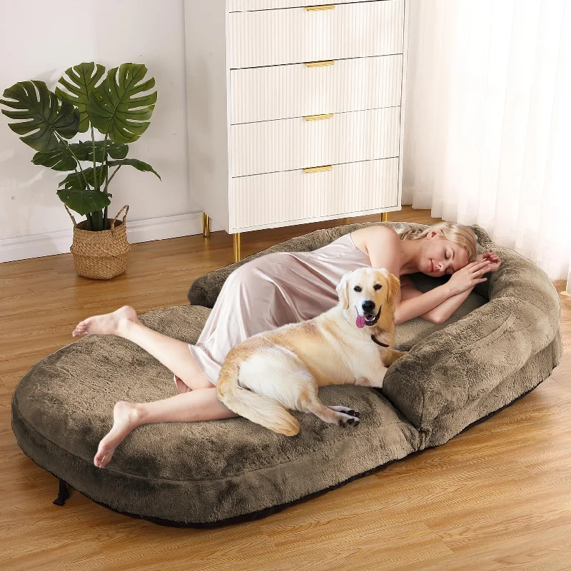 Foldable Human Sized Dog Bed for People Adults