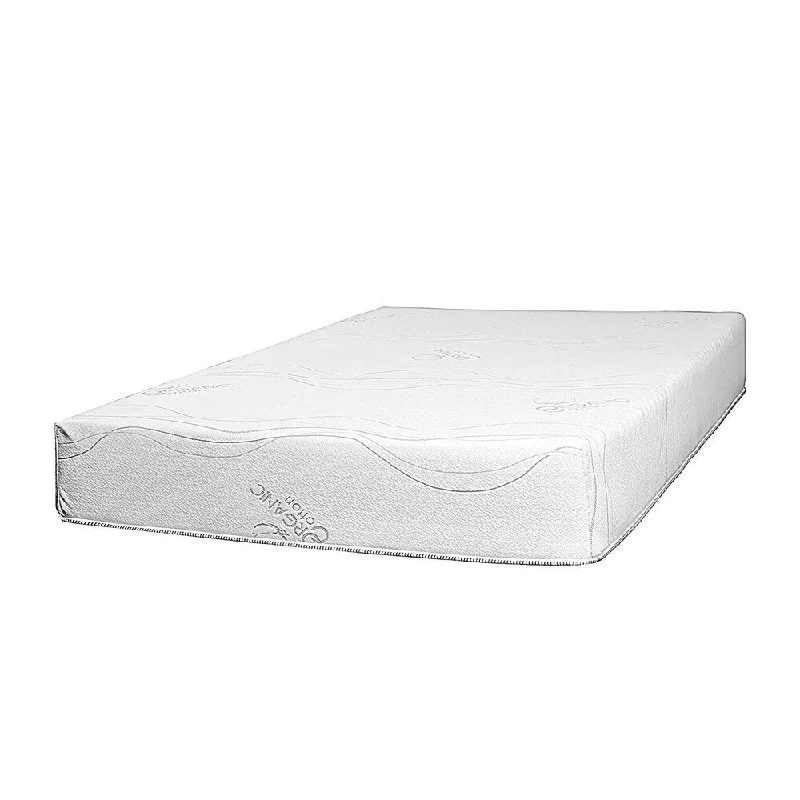 Fortnight Bedding 10 inch Natural Latex Foam Mattress King with Organic Cotton Cover - CertiPUR-US certified - Made in USA