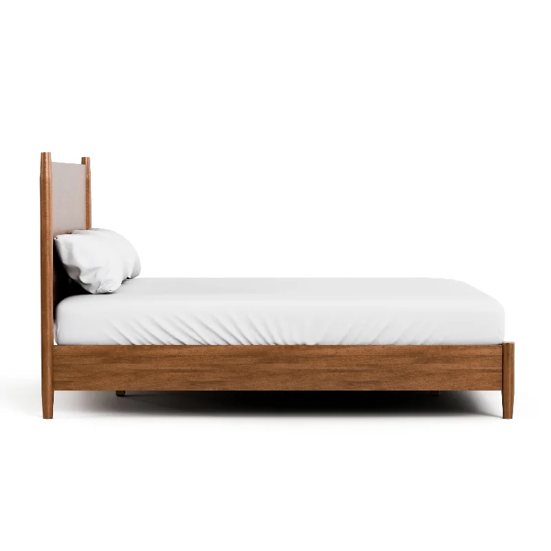 Furniture of America Beau Midcentury 3-Piece Walnut Wood Bedroom Set