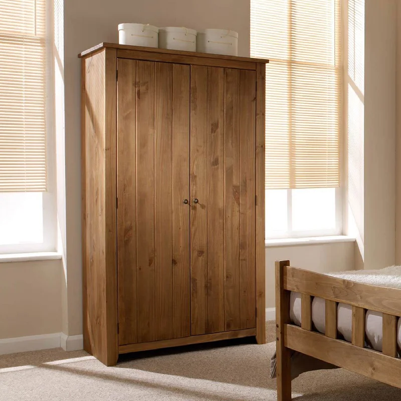 Havana Pine Finish 2 Doors Wardrobe