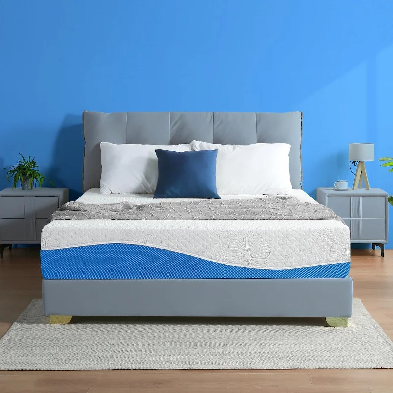 King Mattress, 10 Inch Gel Memory Foam Mattress, Gel Infused for Comfort and Pressure Relief, Bed-in-a-Box, Medium Firm