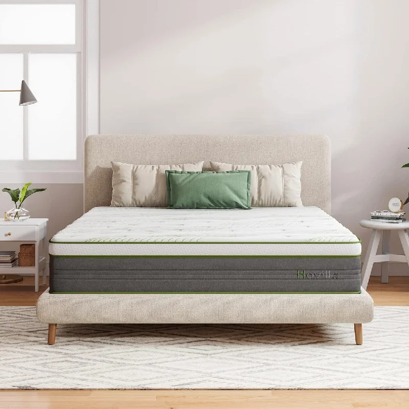 King Size Mattress, 10 Inch Hybrid Mattress with Memory Foam & Individual Pocket Springs, Supportive & Pressure Relief