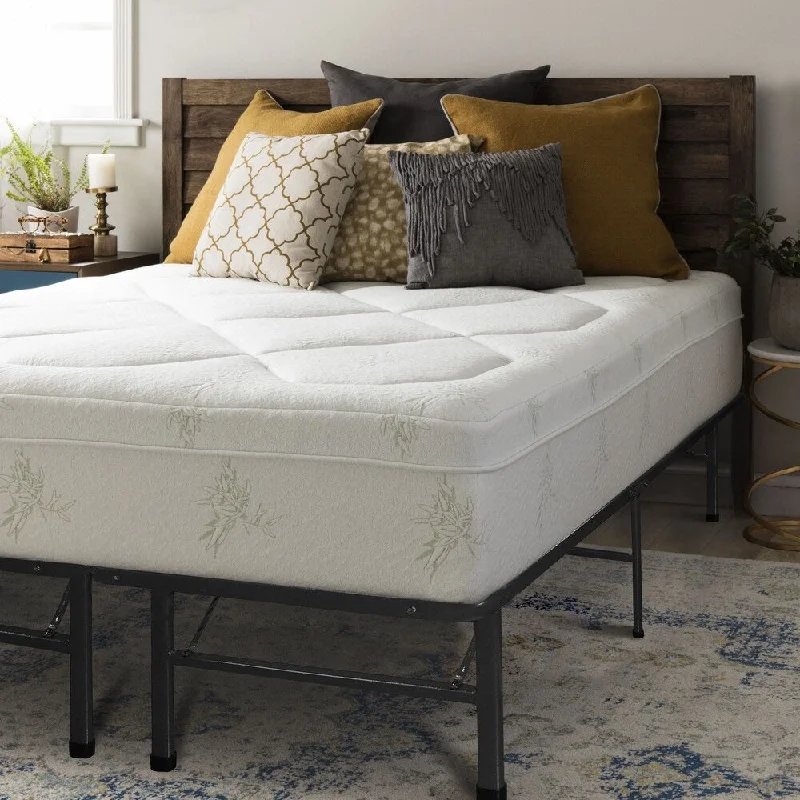 King size Memory Foam Mattress Grand 12 inch with Bed Frame Set By Crown Comfort