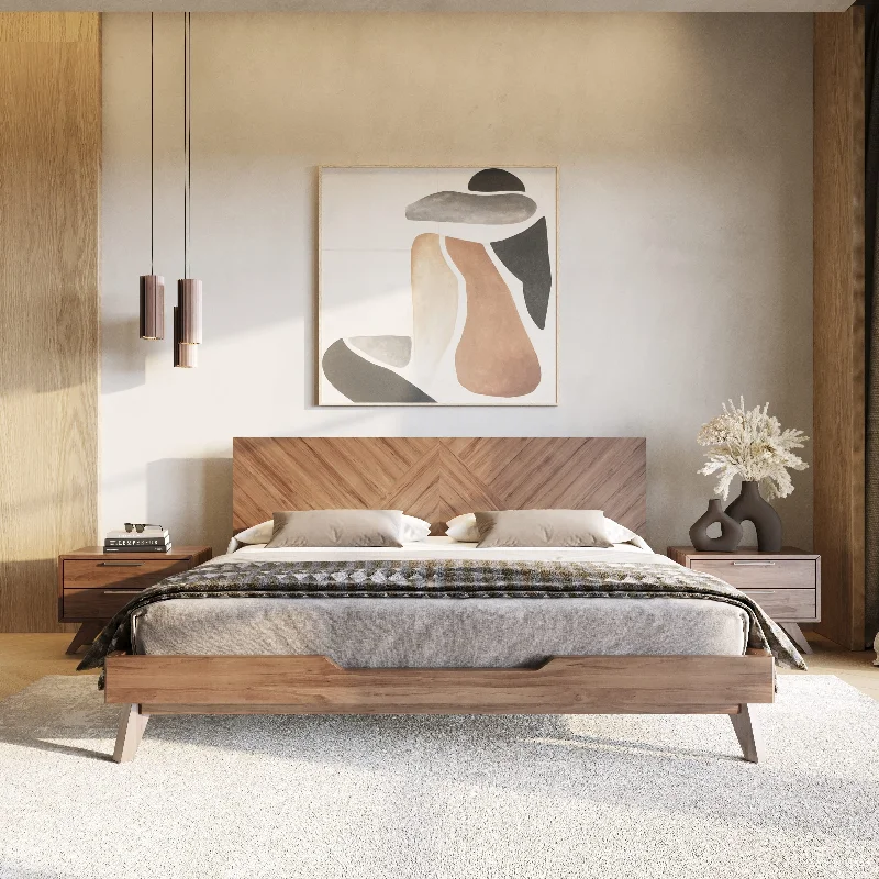 Modrest Soren Modern Walnut Bed