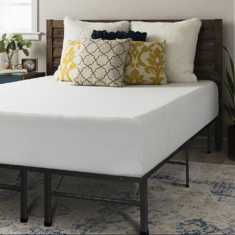 Premium 12 Inch Memory Foam Mattress and Bed Frame Set By Crown Comfort