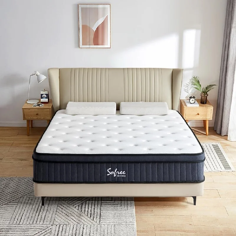 Queen Size Mattress, 10 Inch Memory Foam Hybrid Mattress Queen, Pocket Spring Mattress for Motion Isolation, Pressure Relief