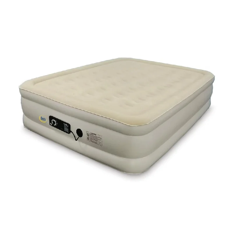 Raised Air Mattress with Never Flat Pump, Inflatable Mattress with Built in Air Pump, Blow Up Mattress with Self Inflating Pump