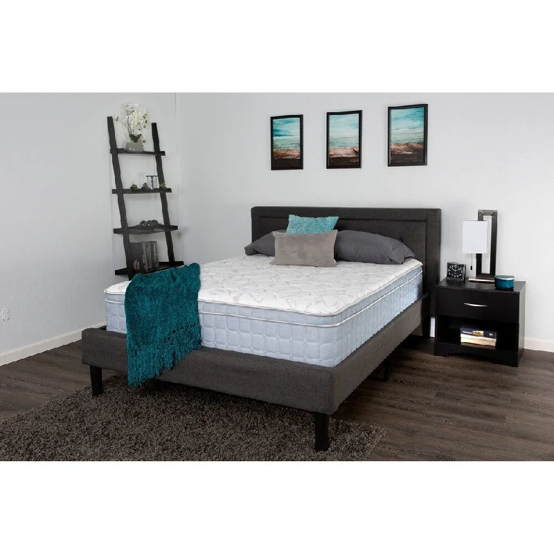 Shanna Blue and Off-White 12" California King Mattress