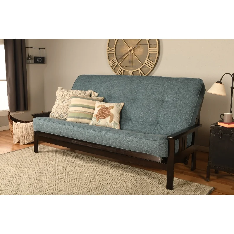 Somette Monterey Queen-size Futon Set in Espresso Finish with Linen Mattress