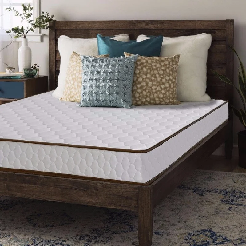 Twin Size Mattress Tight Top Innerspring 7 Inch By Crown Comfort