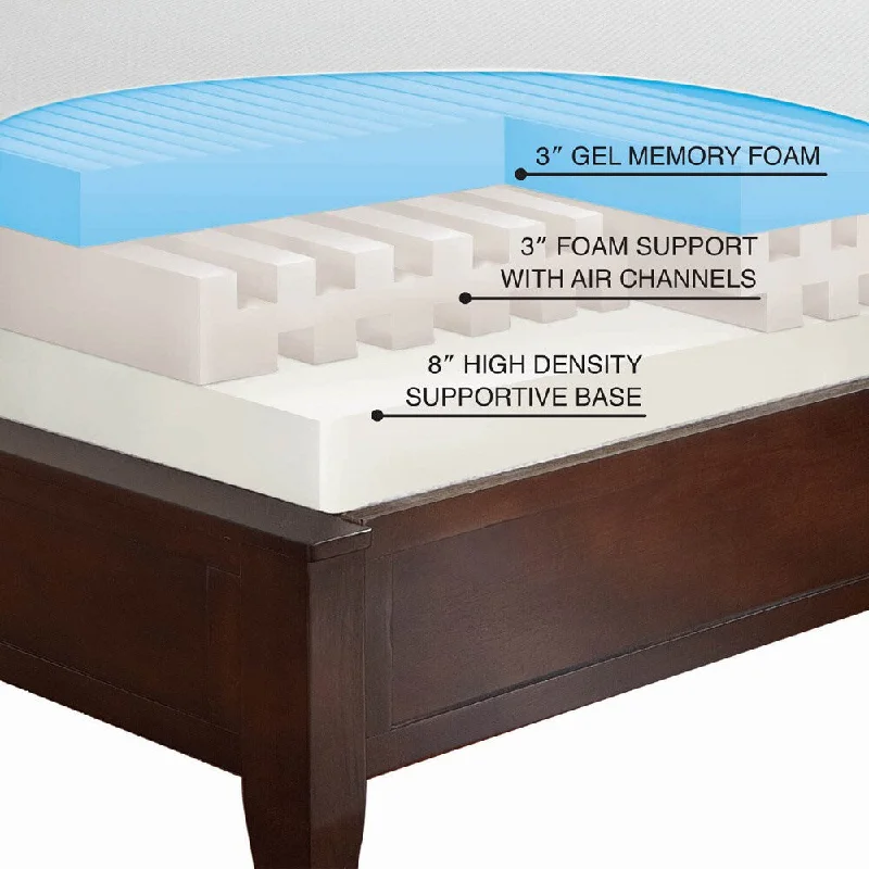 WHITE by Sarah Peyton 14-inch King-size Convection Cooled Gel Memory Foam Mattress