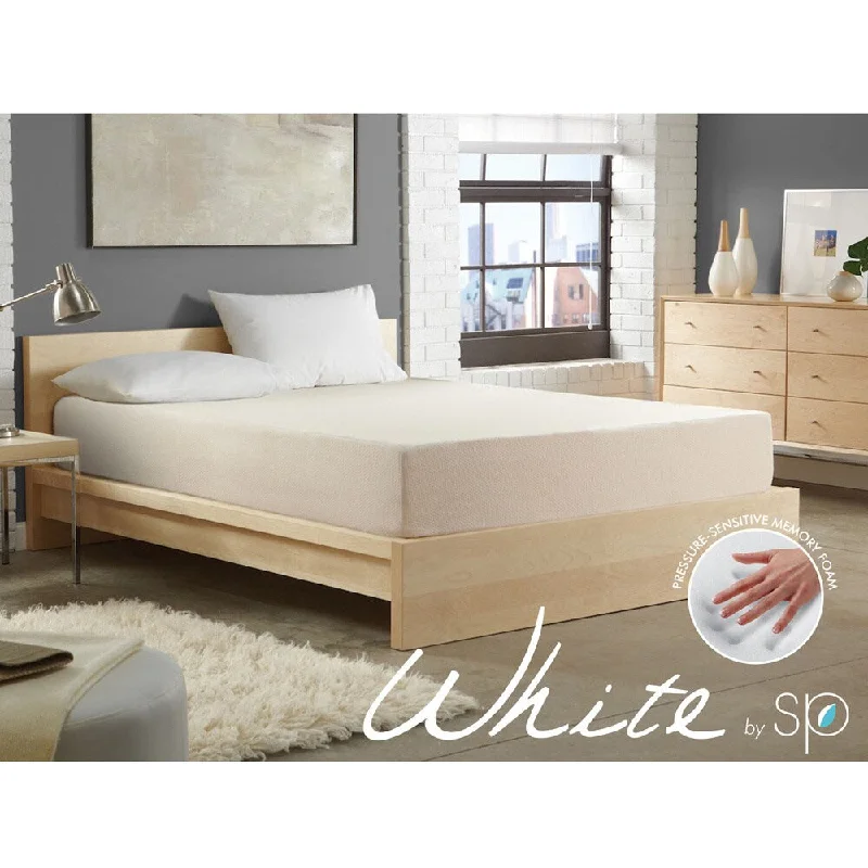 WHITE by Sarah Peyton 8-inch Convection Cooled Plush Support Cal King-size Memory Foam Mattress