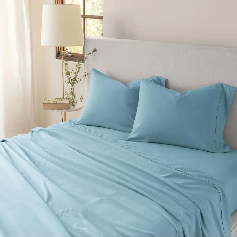 Adjustable (Split) King Cameo Blue Lux Sheet Set by Jennifer Adams