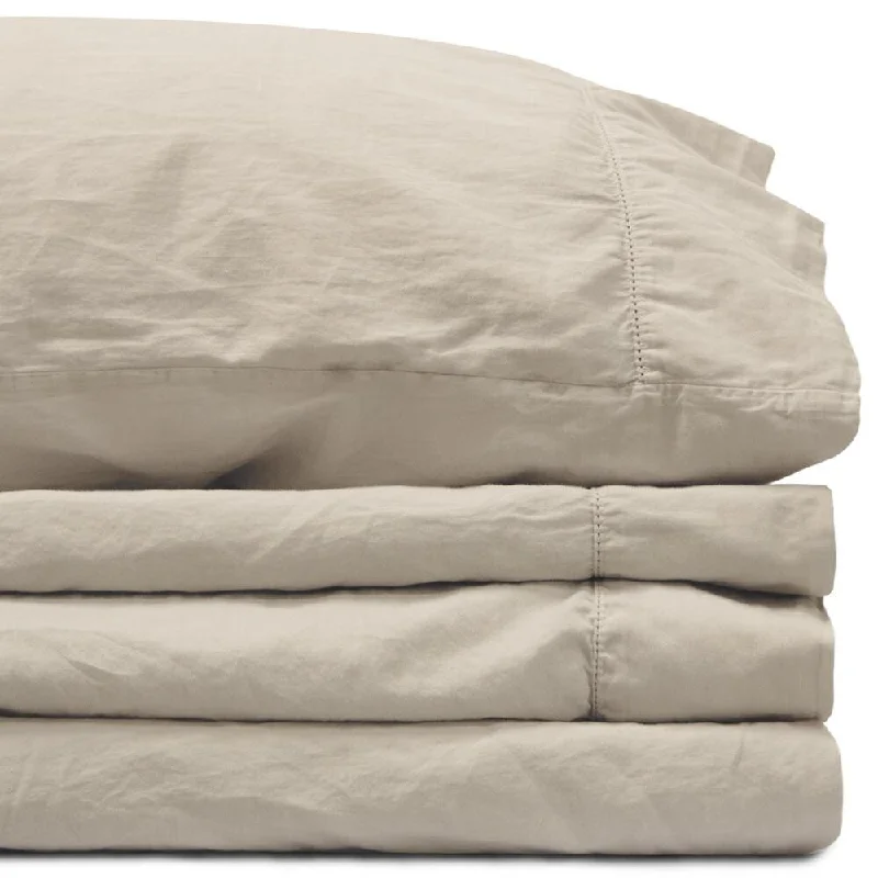 California King Flax Linen Sateen Sheet Set by Jennifer Adams