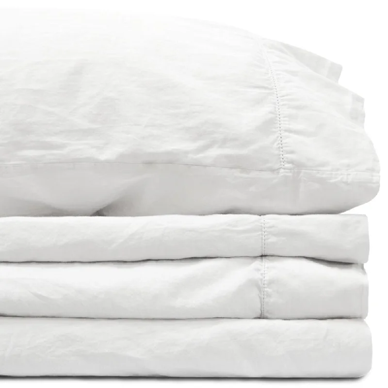 California King White Sateen Sheet Set by Jennifer Adams