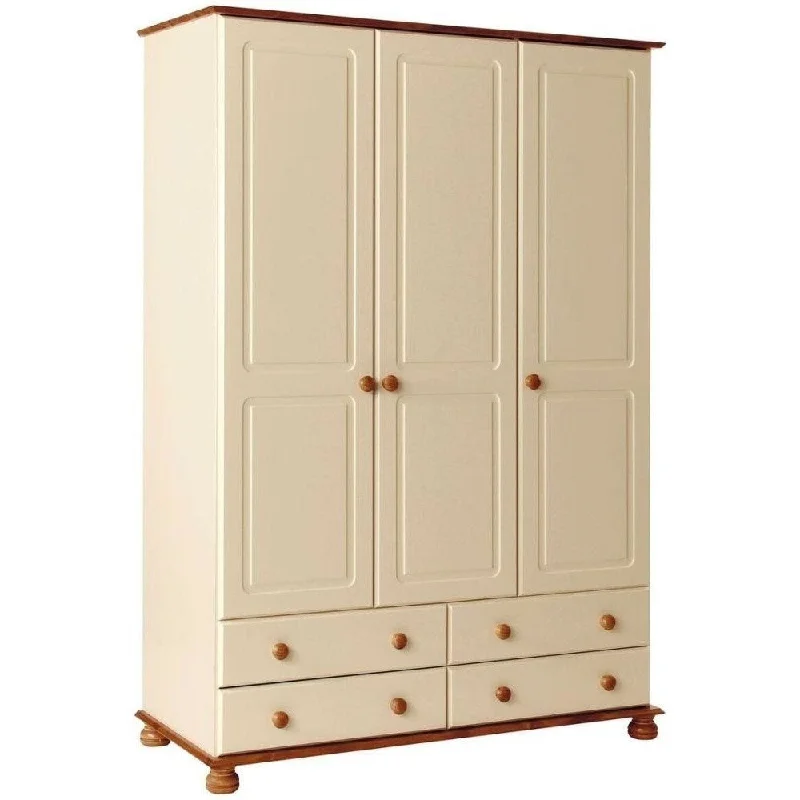 Copenhagen Cream 3 Door Wardrobe