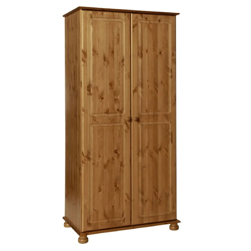 Copenhagen Solid Pine 2 Doors Wardrobe