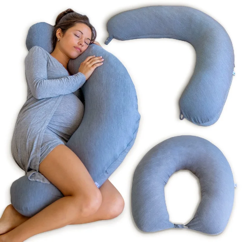 Crescent Cooling Pregnancy Pillows Body Pillow for Adults Side Sleeper Maternity and Nursing Pillow Breast Feeding