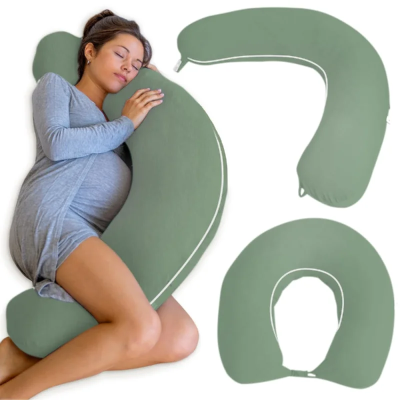 Crescent Pregnancy Pillows Body Pillow for Adults Side Sleeper Maternity and Nursing Pillow Breast Feeding Pregnancy Must Haves