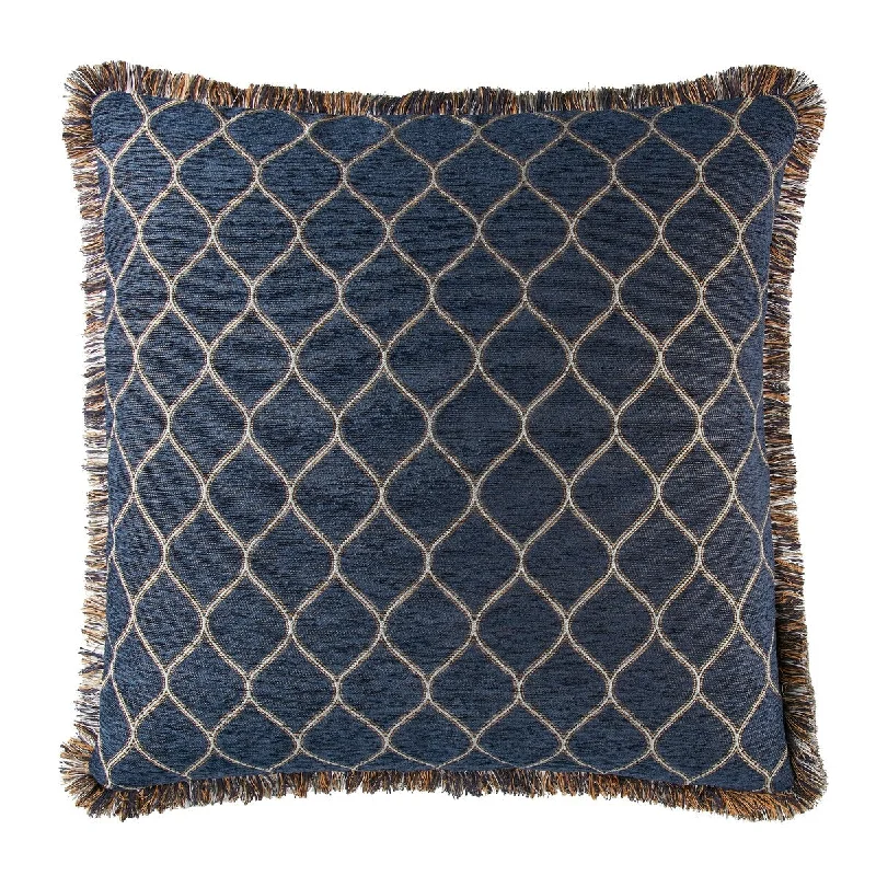 Croscill Valentina Euro Sham 26x26, Navy