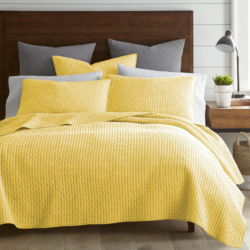 Cross Stitch Yellow Full/Queen Quilt Set - Levtex Home