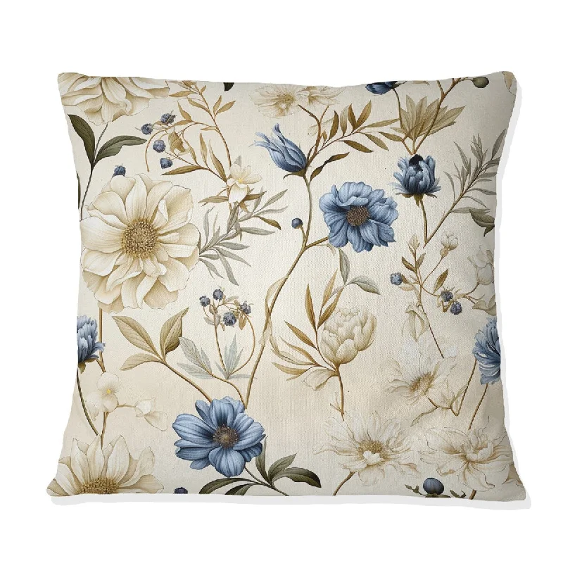 Designart "Botanical Sketches Ii III" Plants Printed Throw Pillow