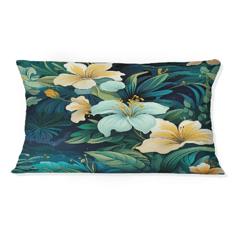 Designart "Celestial Tropics Tropical Pattern II" Tropical Printed Throw Pillow