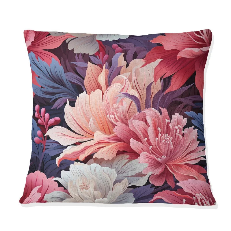 Designart "Coral Mirage Vii Tropical Pattern I" Tropical Printed Throw Pillow