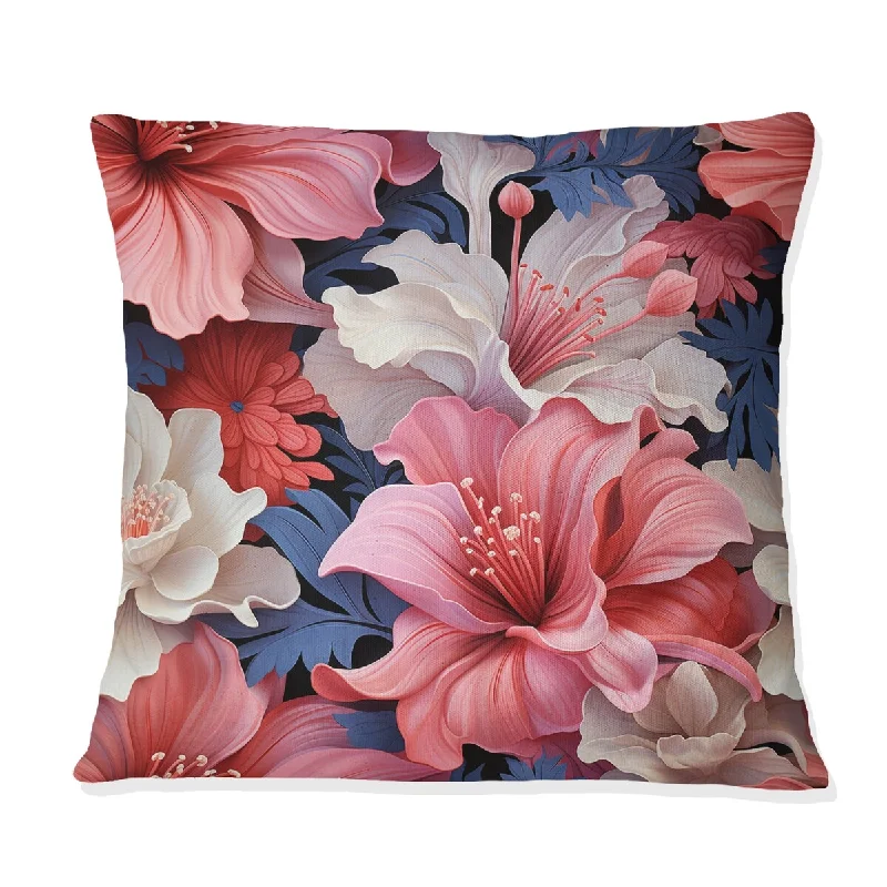 Designart "Coral Mirage Vii Tropical Pattern III" Tropical Printed Throw Pillow