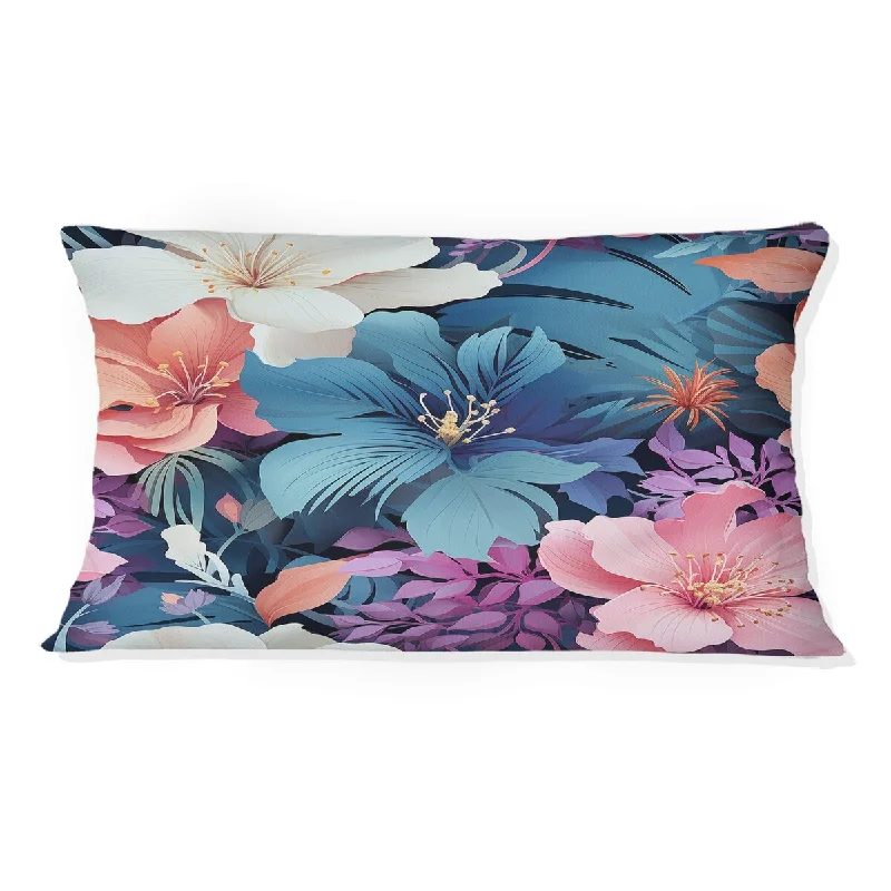 Designart "Floral Mirage Tropical Pattern I" Tropical Printed Throw Pillow