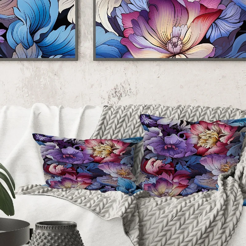 Designart "Floral Mirage Tropical Pattern III" Tropical Printed Throw Pillow