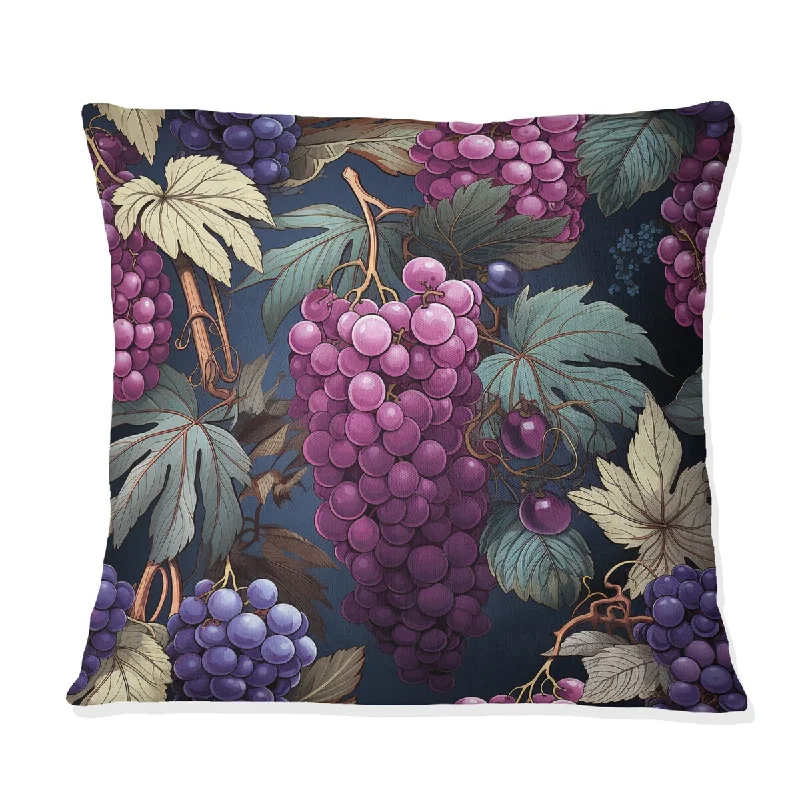 Designart "Lush Vineyards Tropical Pattern I" Tropical Printed Throw Pillow