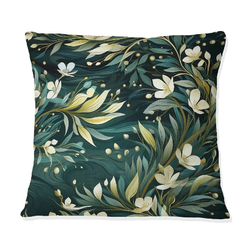 Designart "Mangrove Serenity Tropical Pattern I" Tropical Printed Throw Pillow