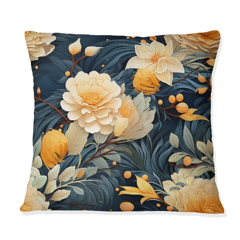 Designart "Ocean Odyssey Tropical Pattern II" Tropical Printed Throw Pillow