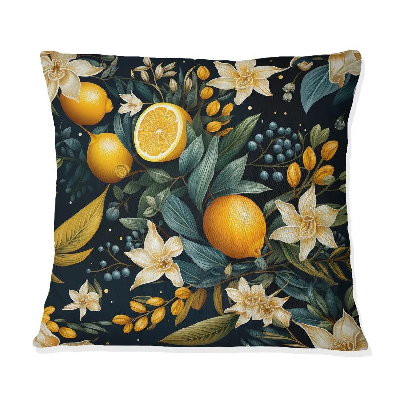 Designart "Ocean Odyssey Tropical Pattern" Tropical Printed Throw Pillow