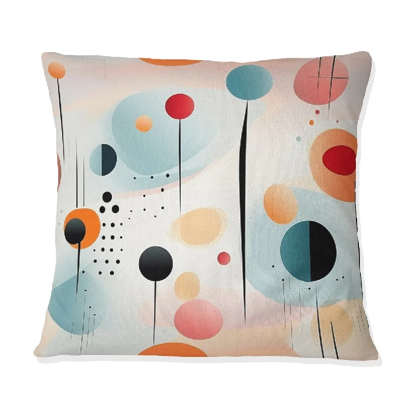 Designart "Pastel Abstraction" Geometric Printed Throw Pillow