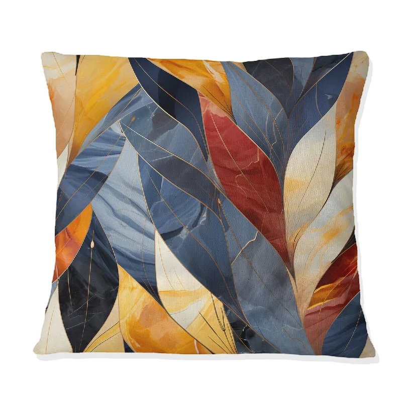 Designart "Tribal Essence Marble Pattern I" Marble Printed Throw Pillow