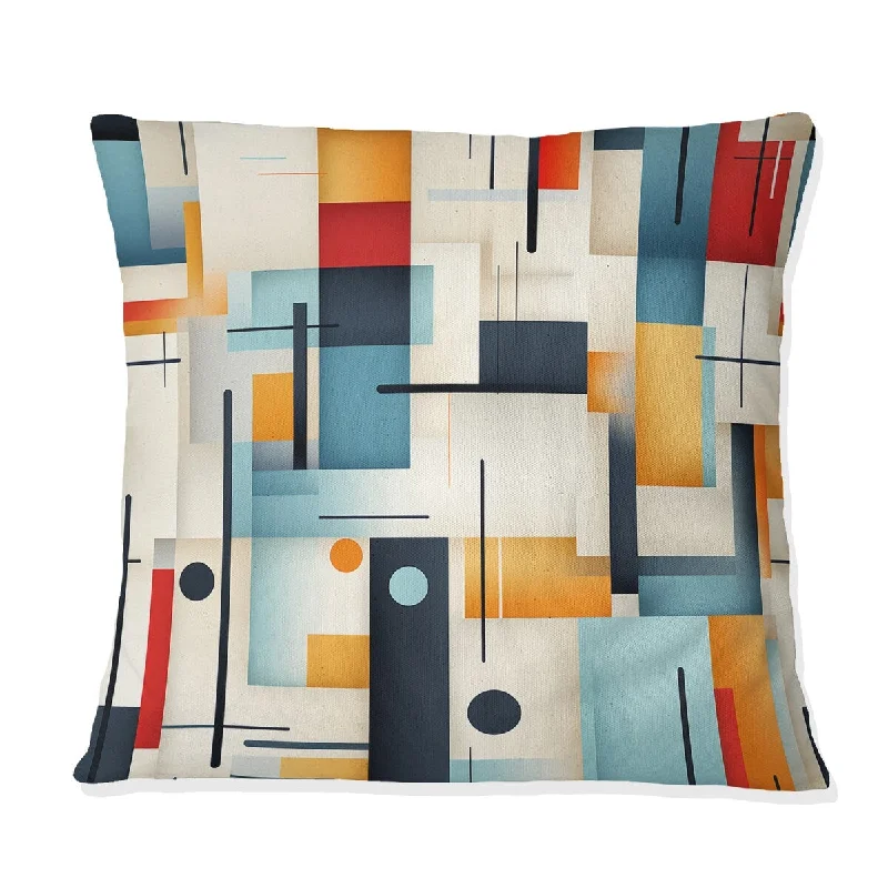 Designart "Urban Mosaic III" Geometric Printed Throw Pillow