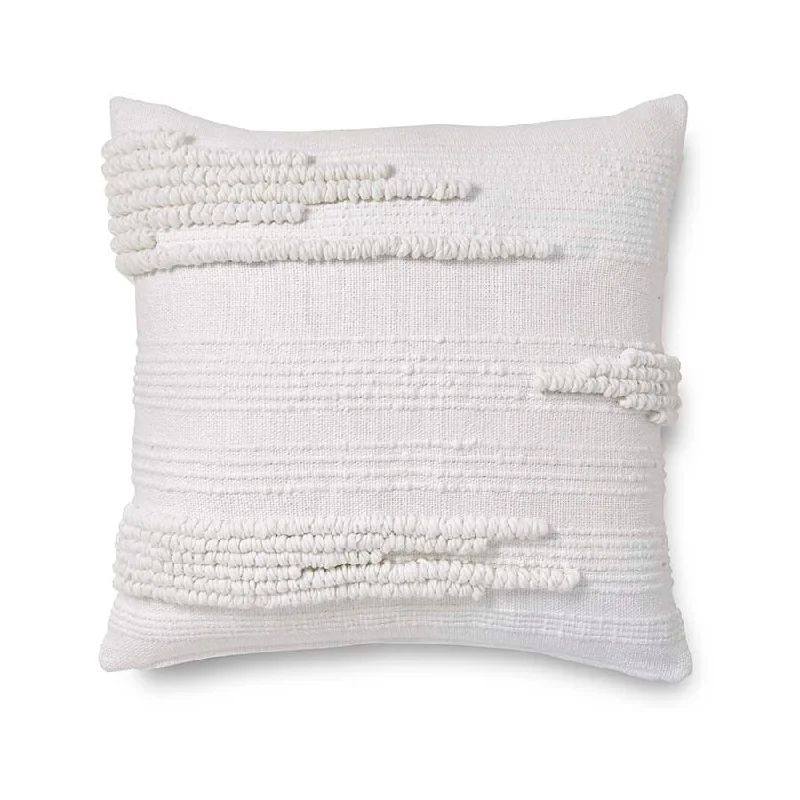 DKNY Textured Stripe Decorative Pillow - White