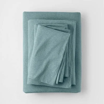 New - Full Jersey Solid Sheet Set Light Teal - Casaluna