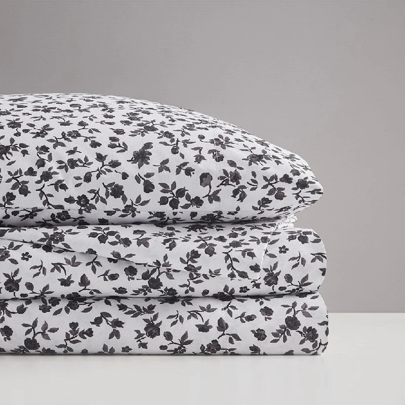 Gracie Mills Giselle 4-Peice Wrinkle Free Printed Microfiber Sheet Set